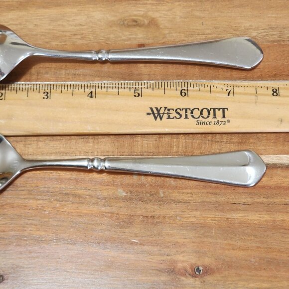 2 Mikasa French Countryside Oval Soup Spoons 7.75" stainless formal to casual - Picture 12 of 12